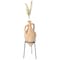 Uniquewise Antique Roman Style Pointed Amphora Vase on Metal Tripod Stand QI003919 - alternate 1